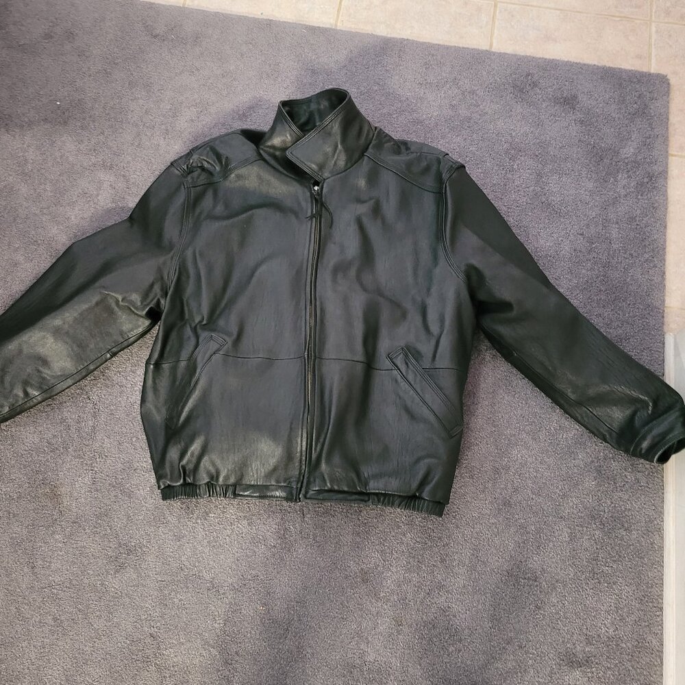 American Classics Leather Jacket 2 in 1 Size XXL Black Bomber
